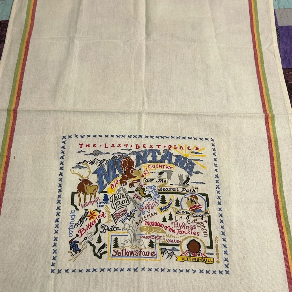 Cat Studio 2006 Montana Novelty Kitchen Towel 28 X‎ 22 NEW without Tags